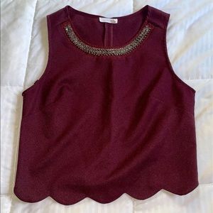 3/$15 burgundy top